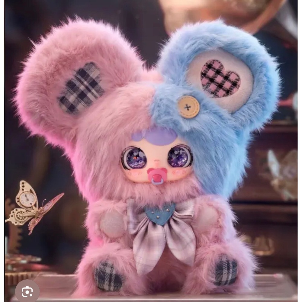 ZaZa 800% "BB Heart Workshop+2 Set Glitter eyes" Pink Blue Bear Plush Blind Box